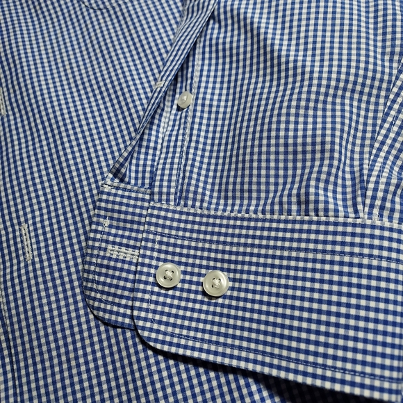 Neiman Marcus Trim Fit Wrinkle Free, 17/32-33, 80’s 2-Ply 100% Cotton Mens Shirt - Picture 5 of 9